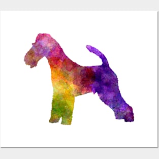 Fox Terrier in watercolor Posters and Art